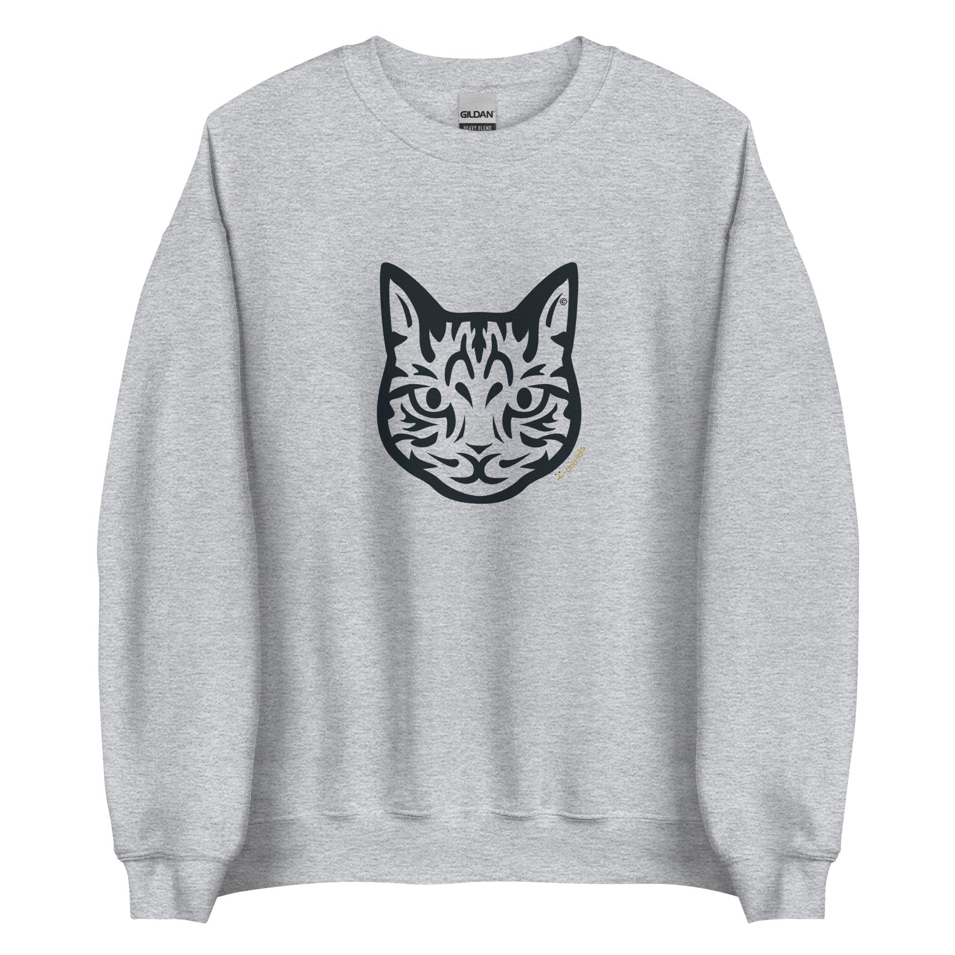Moletom unissex - Gato Tigrado - Tribal - Cores Claras i-animals
