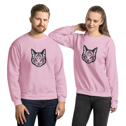 Moletom unissex - Gato Tigrado - Tribal - Cores Claras i-animals