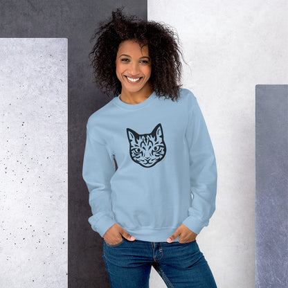 Moletom unissex - Gato Tigrado - Tribal - Cores Claras i-animals