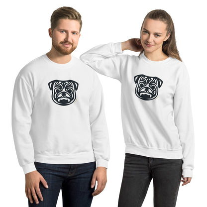 Moletom unissex - Pug - Tribal - Cores Claras i-animals
