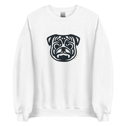 Moletom unissex - Pug - Tribal - Cores Claras i-animals