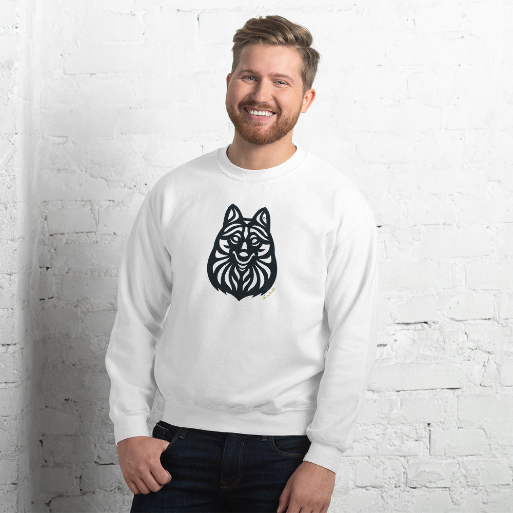 Moletom unissex - Schipperke - Tribal - Cores Claras i-animals
