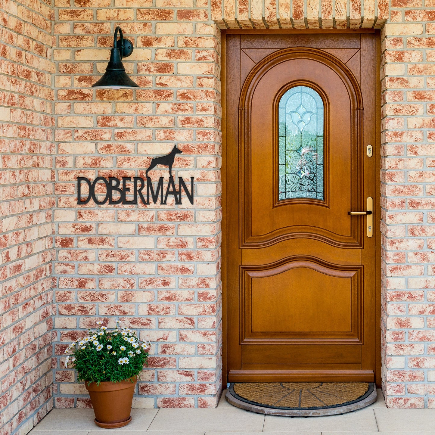 Placa de metal Doberman - Identidade i-animals