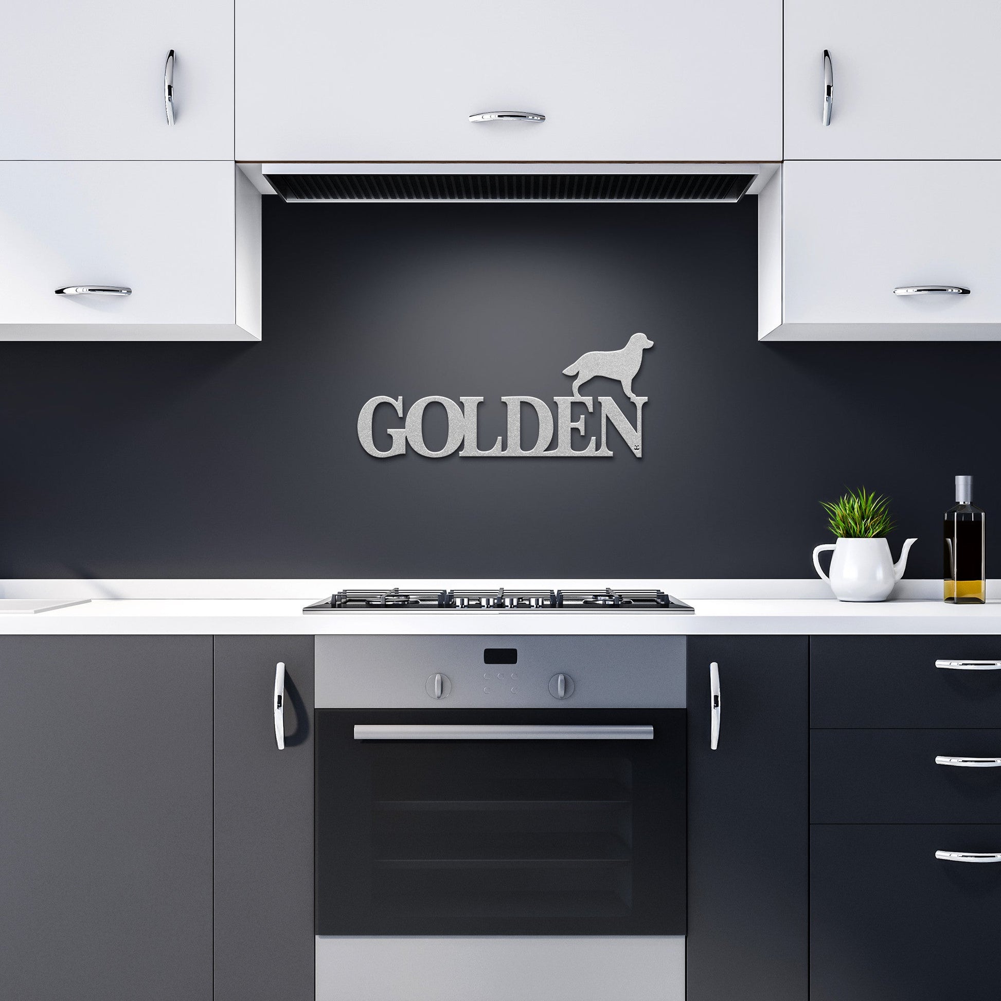 Placa de metal Golden Retriever - Identidade i-animals