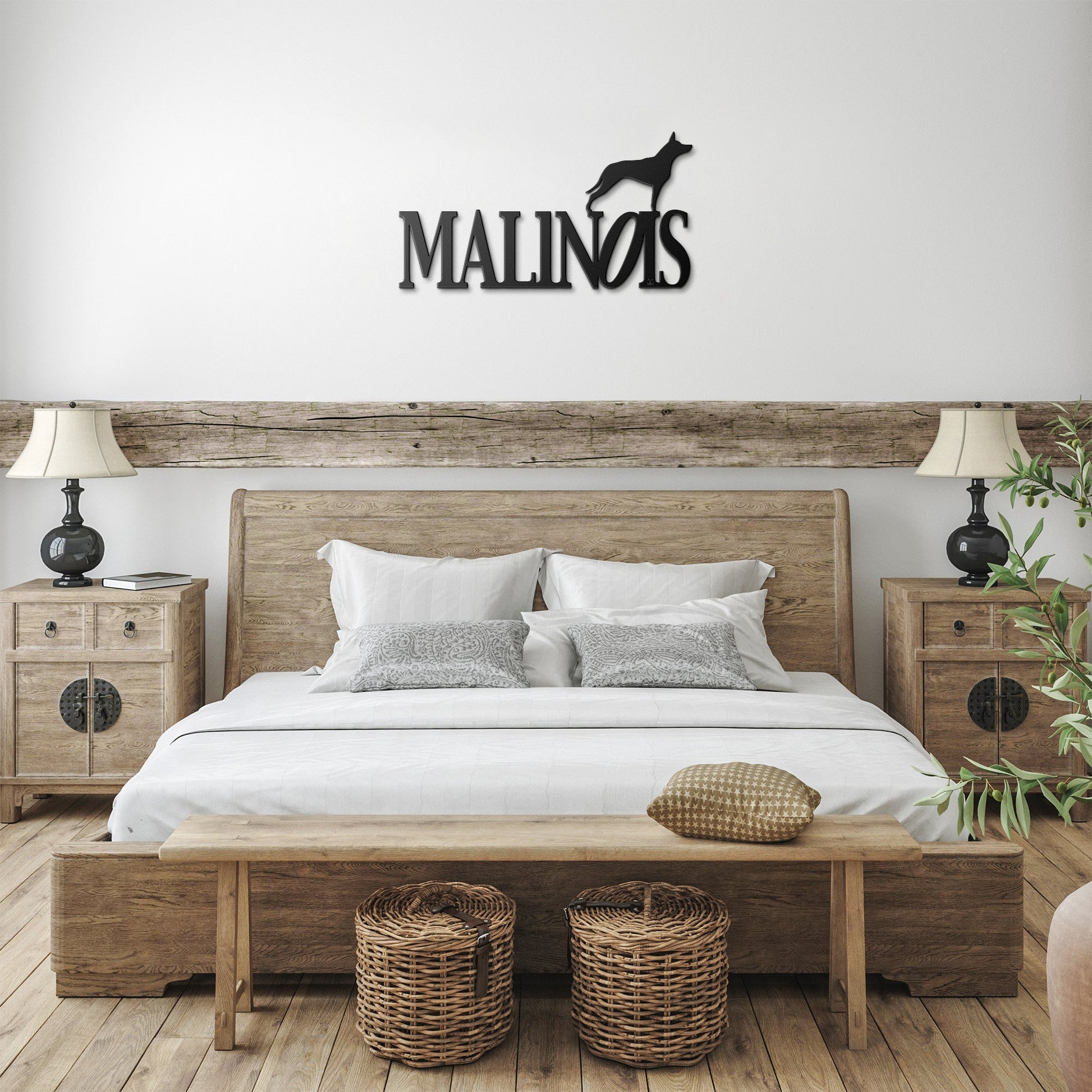 Placa de metal Malinois - Identidade i-animals