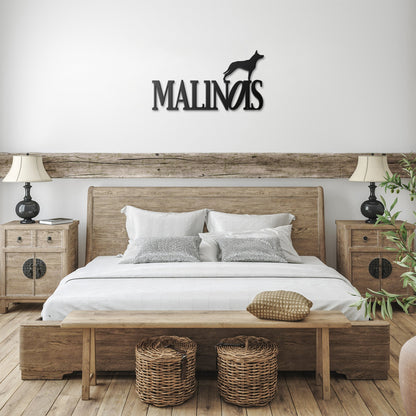 Placa de metal Malinois - Identidade i-animals