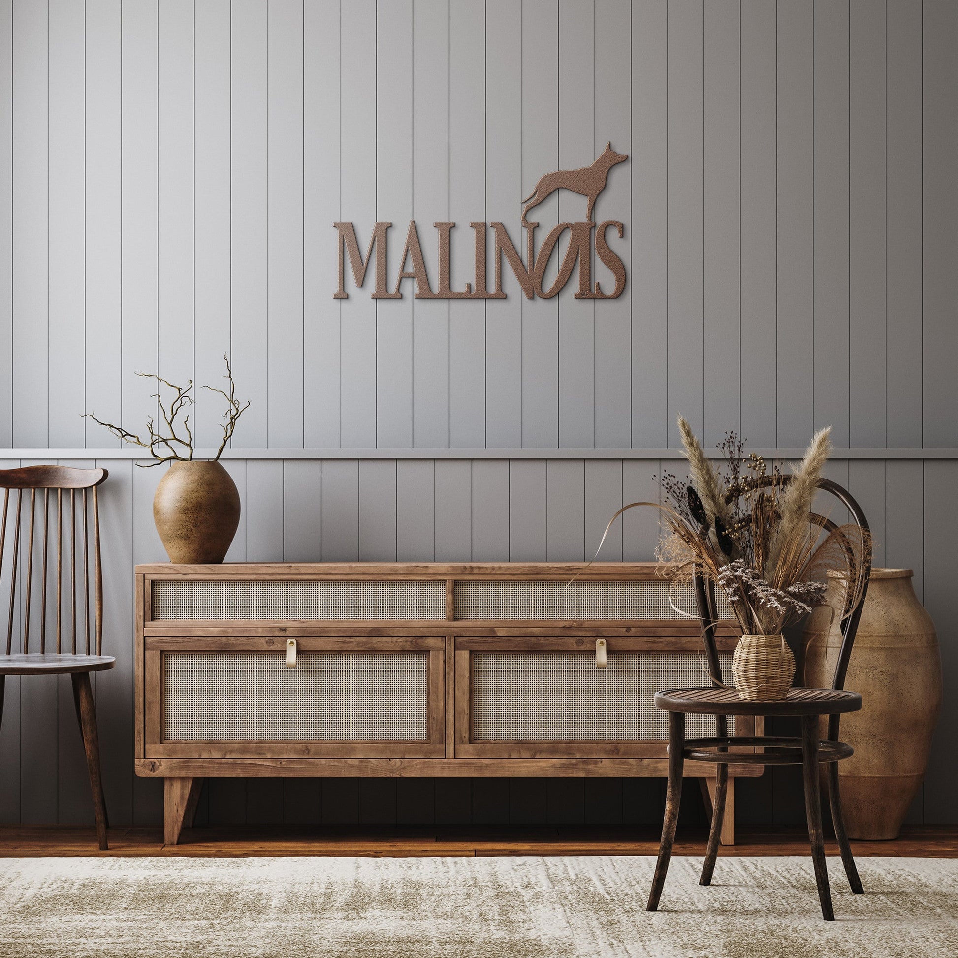 Placa de metal Malinois - Identidade i-animals
