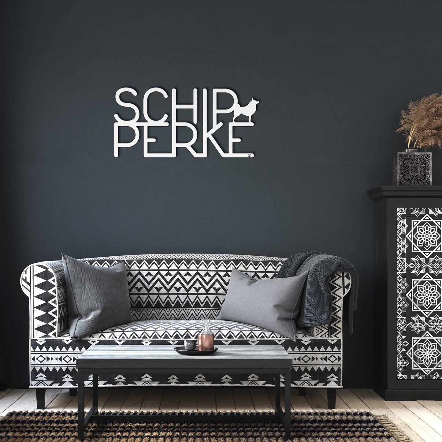Placa de metal Schipperke - Identidade i-animals