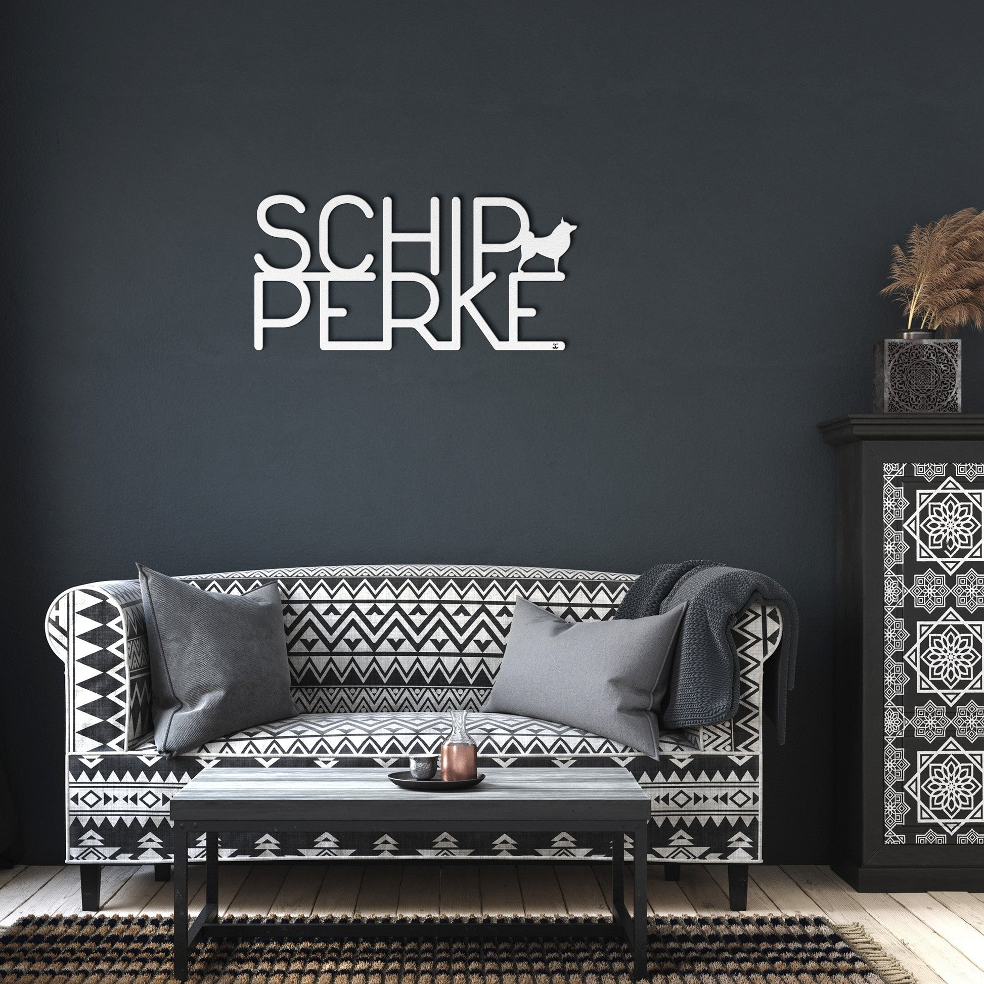 Placa de metal Schipperke - Identidade i-animals