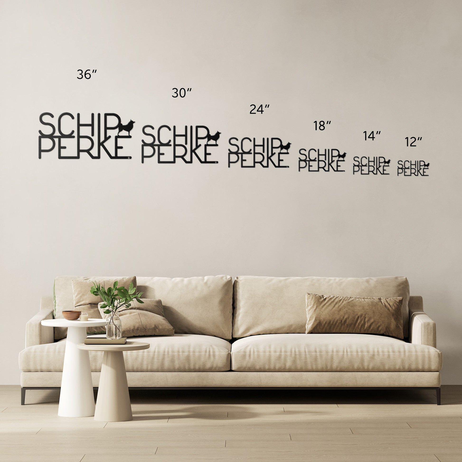 Placa de metal Schipperke - Identidade i-animals