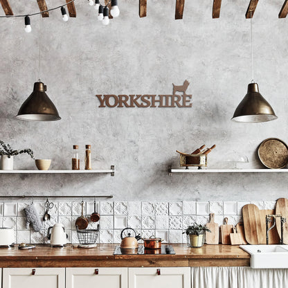 Placa de metal Yorkshire - Identidade i-animals