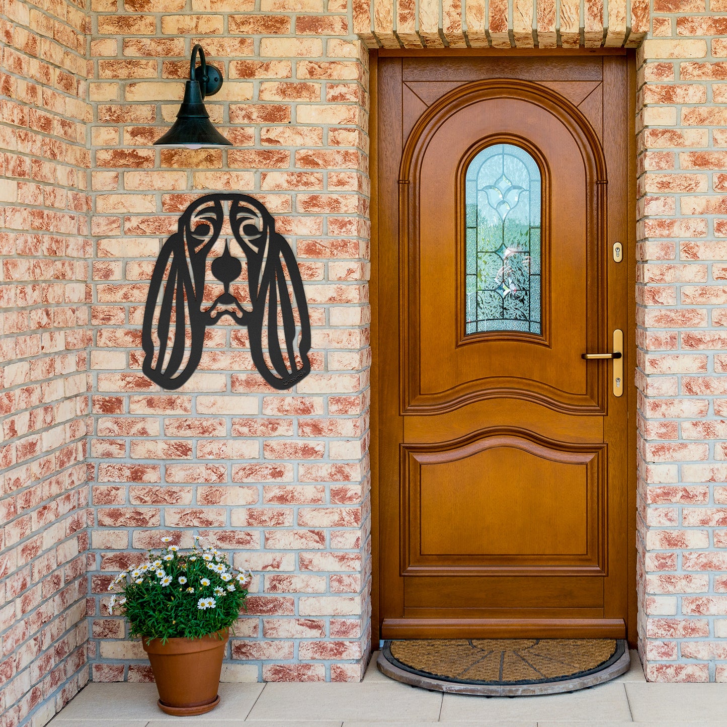 Basset Hound Cut Metal - Tribal