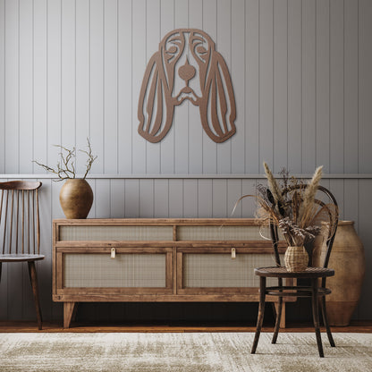 Basset Hound Cut Metal - Tribal