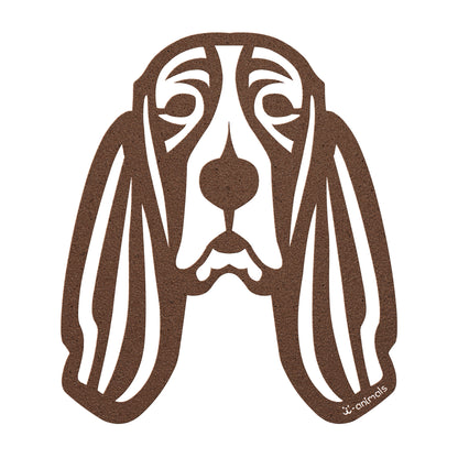 Basset Hound Cut Metal - Tribal