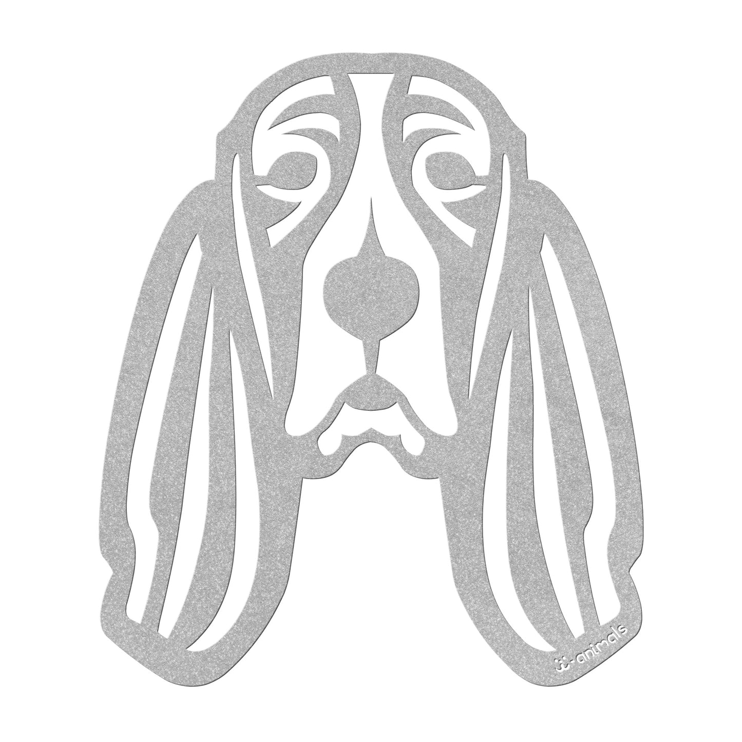 Basset Hound Cut Metal - Tribal