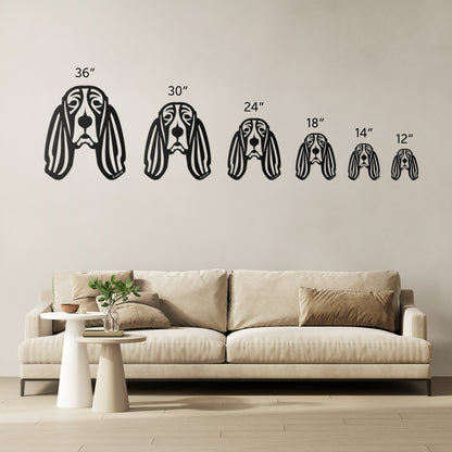 Basset Hound Cut Metal - Tribal