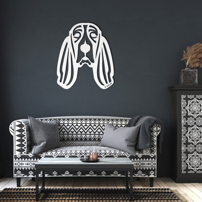 Basset Hound Cut Metal - Tribal