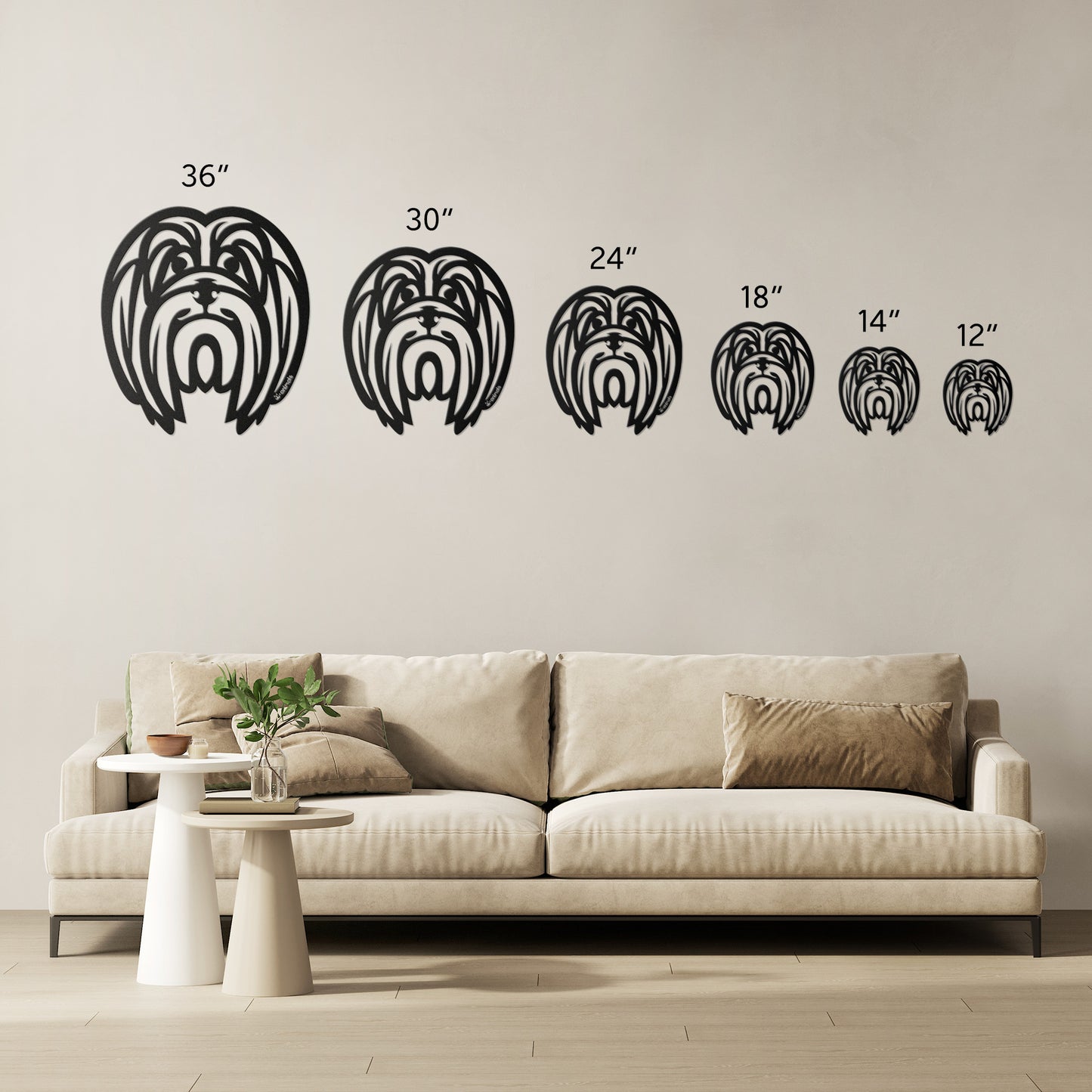 Lhasa Apso Cut Metal - Tribal
