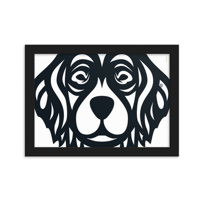 Poster emoldurado Golden Retriever - Tribal i-animals