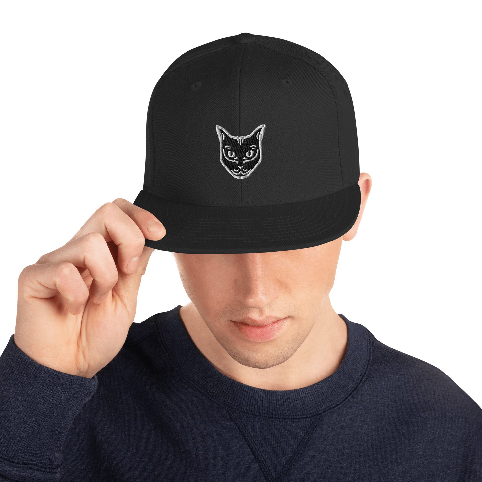 Boné Snapback Gato Preto - Tribal - i-animals