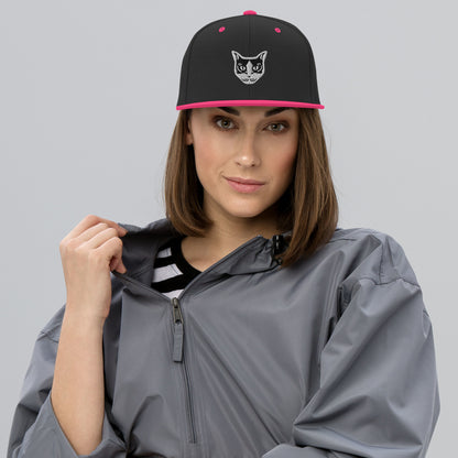 Boné Snapback Gato Preto e Branco - Tribal - i-animals