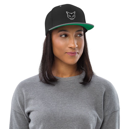 Boné Snapback Gato Preto - Tribal - i-animals