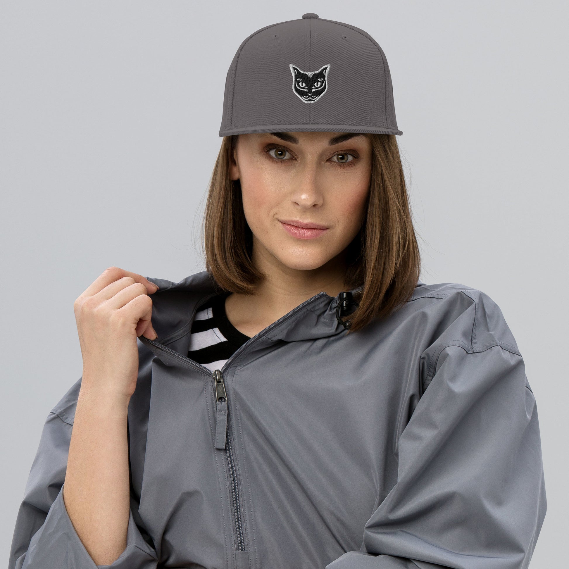 Boné Snapback Gato Preto - Tribal - i-animals