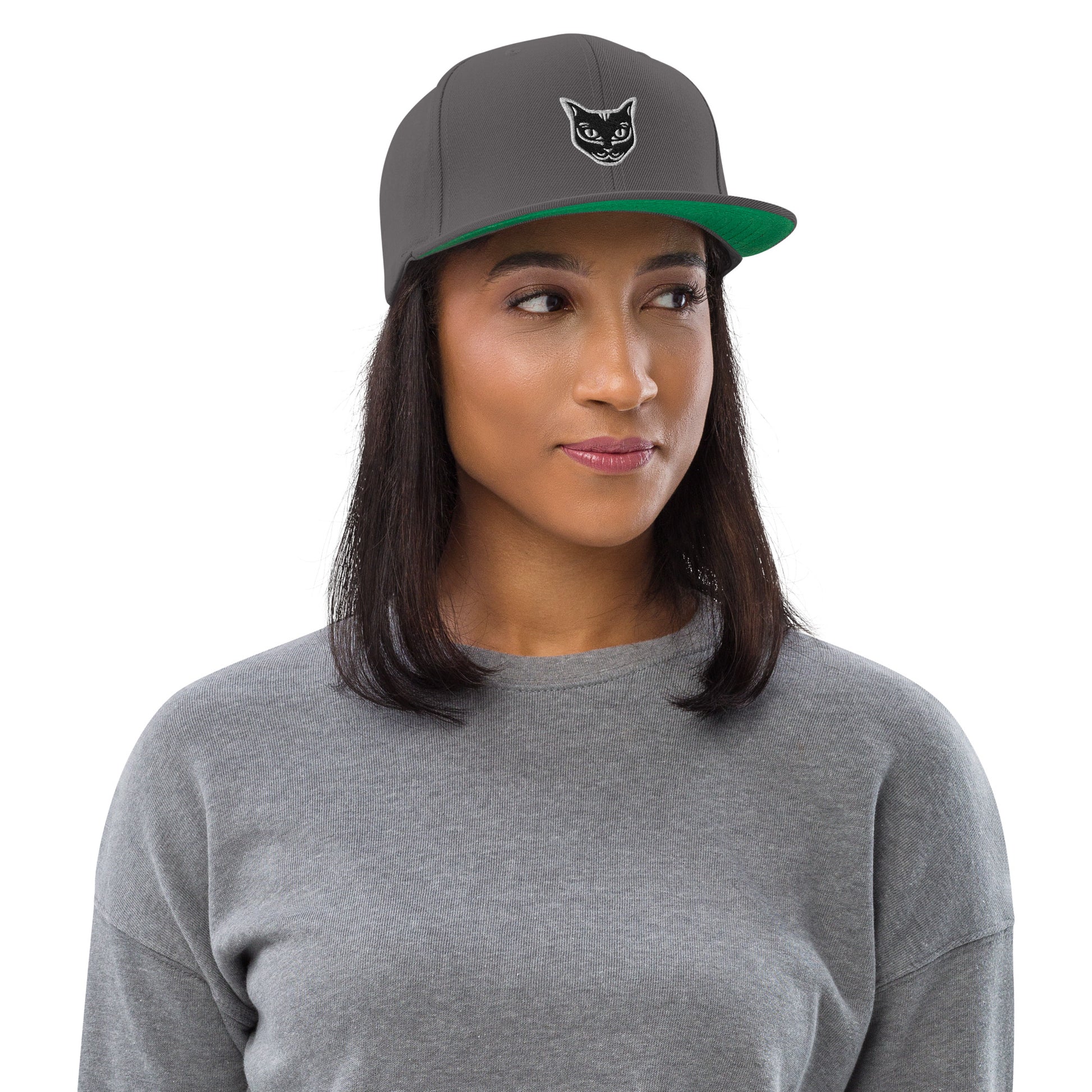 Boné Snapback Gato Preto - Tribal - i-animals