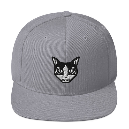 Boné Snapback Gato Preto e Branco - Tribal - Cores claras - i-animals