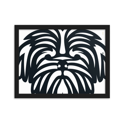 Pôster emoldurado Shih Tzu - Tribal - i-animals