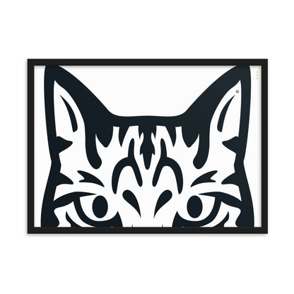 Pôster emoldurado Gato Tigrado - Tribal - i-animals