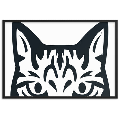 Pôster emoldurado Gato Tigrado - Tribal - i-animals