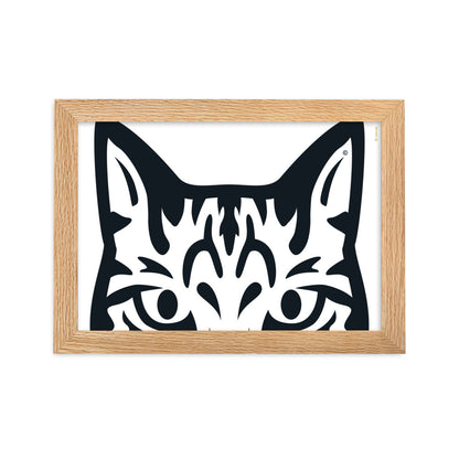 Pôster emoldurado Gato Tigrado - Tribal - i-animals