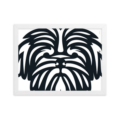 Pôster emoldurado Shih Tzu - Tribal - i-animals