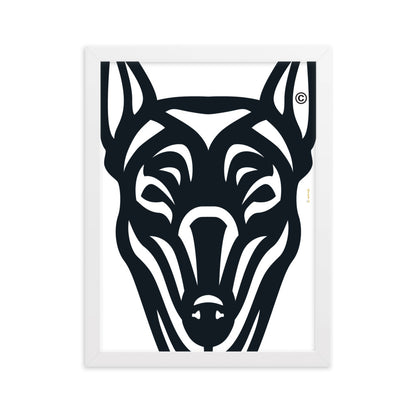 Pôster emoldurado Doberman - Tribal - i-animals
