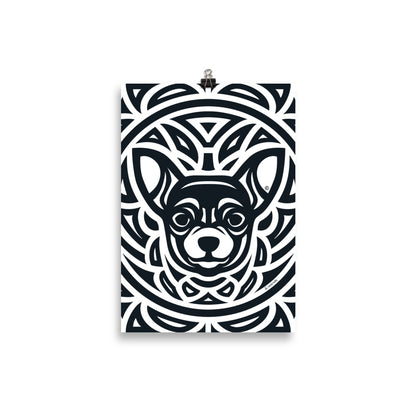 Pôster Chihuahua - Tribal - i-animals