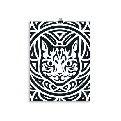 Pôster Gato Tigrado - Tribal - i-animals
