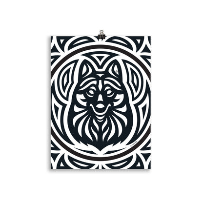 Pôster Schipperke - Tribal - i-animals