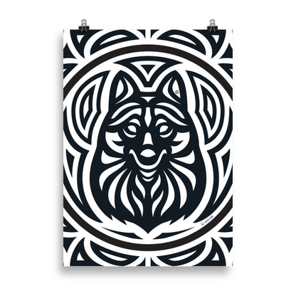Pôster Schipperke - Tribal - i-animals