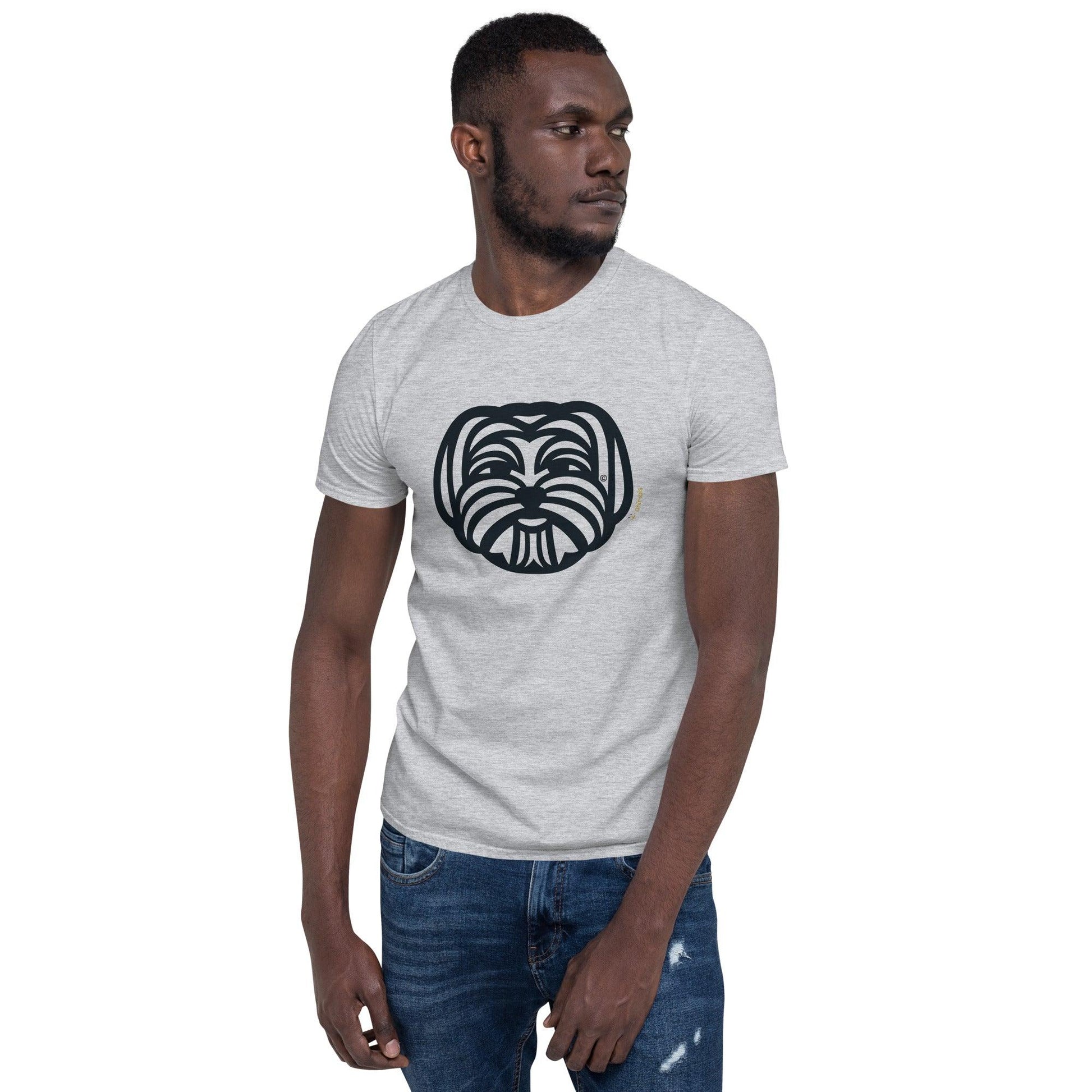 Camiseta unissex de manga curta - Maltês - Tribal - Cores Claras - i-animals