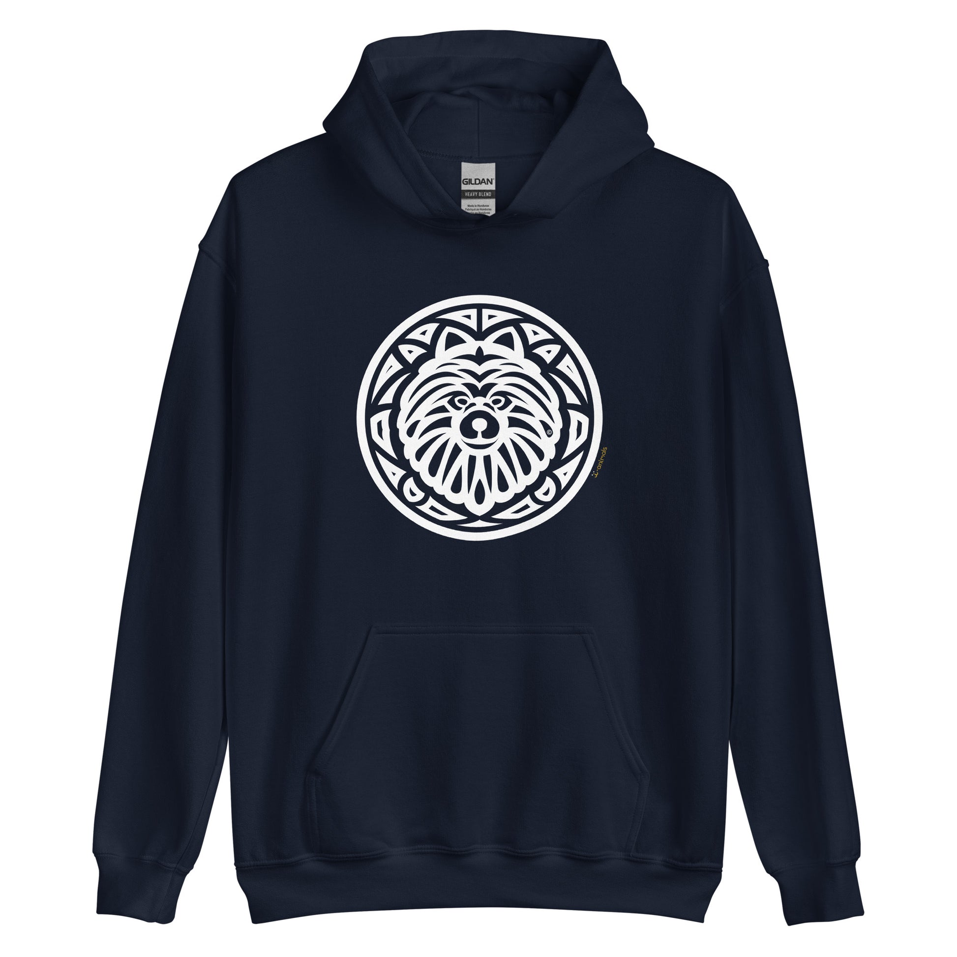 Moletom com capuz unissex - Spitz Alemão - Tribal - i-animals